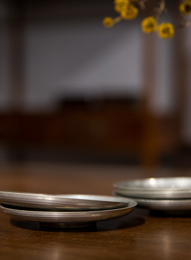 四世藏六款银制素杯托