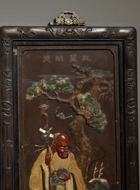寿星百宝嵌紫檀明清古典