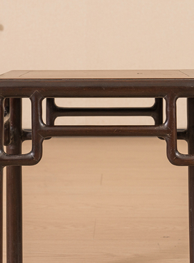 红木圆材方凳成堂（一堂四只）