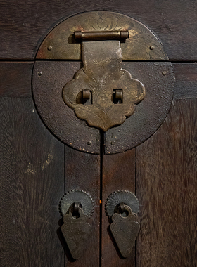 清代铁力木平顶官皮箱老物件文玩古董收藏真品文房用品摆件文房箱