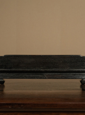 紫檀三围独板罗汉床摆件