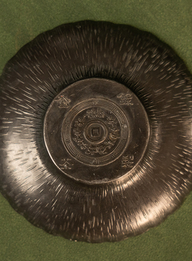 录登制钱币纹锡杯托成套