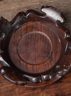 清代红木云纹四足器座老物件收藏品文玩古董真品客厅中式摆件底座