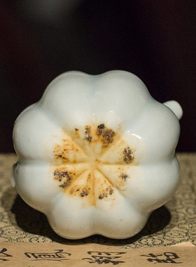 清代湖田窑瓜形砚滴老物件文玩古董瓷器收藏真品文房雅器砚滴把件