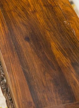 清代红木透雕螭龙纹四面平条桌明清古典老家具古董收藏老红木书桌