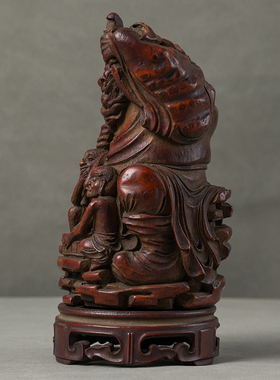 清代竹雕钟馗人物摆件