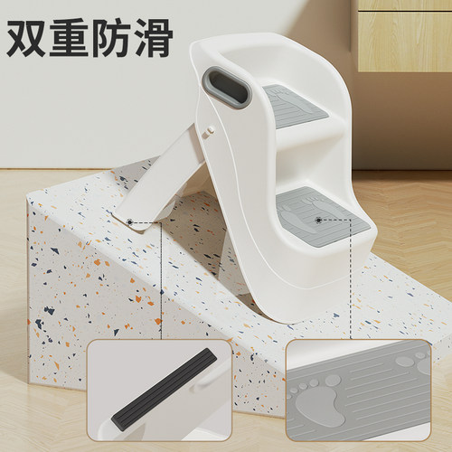 儿童垫脚凳宝宝马桶凳踩脚凳子椅子小板凳洗手台阶小孩脚踏凳站凳 - 图3
