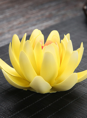 陶瓷莲花禅意白瓷线香炉香插檀香座家居手工莲花睡莲香道装饰摆件