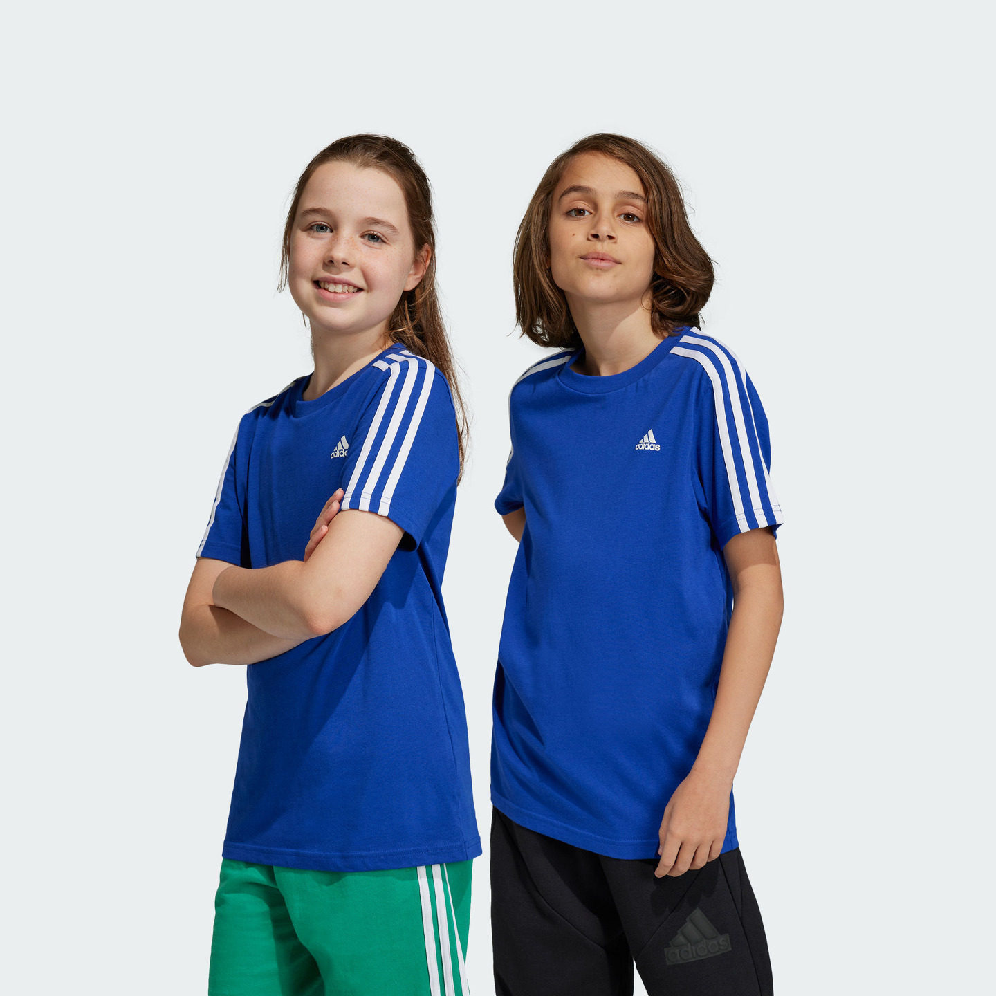 三条纹纯棉上衣圆领短袖T恤大童夏季adidas阿迪达斯轻运动,淘宝优惠券,粉丝福利购,淘宝优惠卷