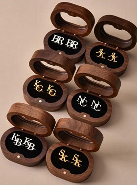 个性化私人定制名字字母不锈钢男士衬衫袖扣法式简约高级袖扣礼物