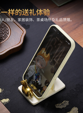 陶瓷财神马摆件新年礼物