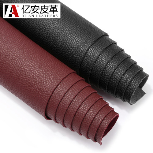 皮革面料麂皮绒加厚pu人造革沙发布料真皮荔枝纹硬包diy手工皮料 - 图0