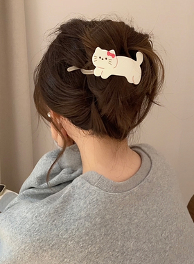 可爱小猫扭夹发夹女盘发扭扭夹