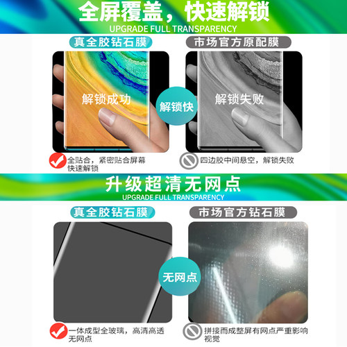 盛誉适用华为mate30pro钢化膜全屏全胶5g版华mete20por曲面覆盖mt30手机膜魅特mte30pr0曲屏吸附matepro全贴 - 图3