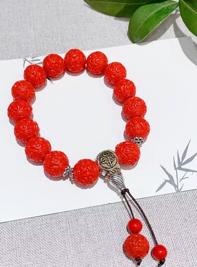 玉阅珠宝男女款红砂手串