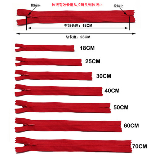 隐形拉链彩色连衣裙被套裤子高档暗链替换拉链条抱枕被套拉锁配件 - 图0