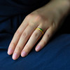 Excellent Jadeite Glass Imperial Green Solid Ring