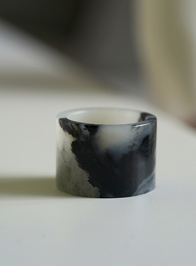 良器丨新疆和田玉青花扳指 收藏级 中国风古风设计款