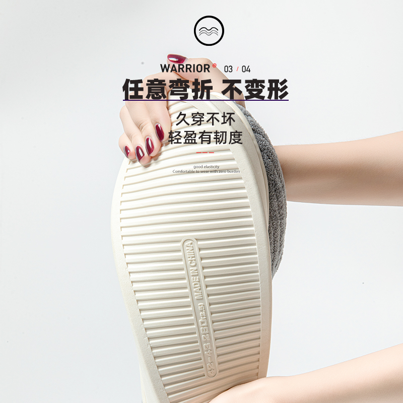 回力棉拖鞋男冬季2024新款情侣加绒保暖厚底防滑室内家居拖鞋男士