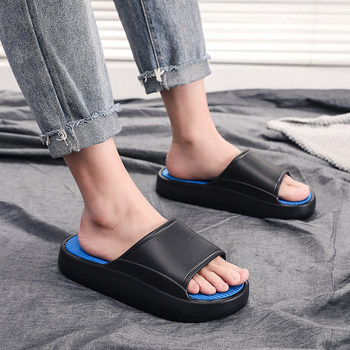 2024 New Slippers Men's Summer Fashionable Outerwear Versatile Outerwear Korean Style Trendy Beach Sandals Slippers Thick-Soled Non-Slip Flop