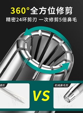 手动鼻毛修剪器，全身水洗