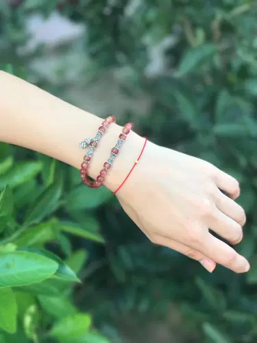 Золотой браслет с одной бусиной ручной работы, браслет из красной нити, оберег на день рождения, браслет на ногу для влюбленных