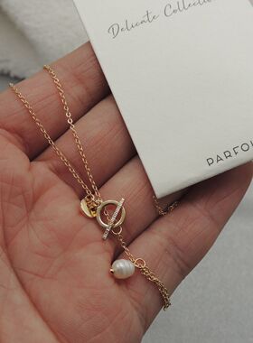 新款青岛欧美时尚百搭气质质感原单简约养殖珍珠小款项链ZA5