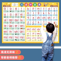 Hanyin Pinyin Alphabet wall sticker Primary school wallchart Sound Mothers spell Reading training Full-table first grade learning Divinity
