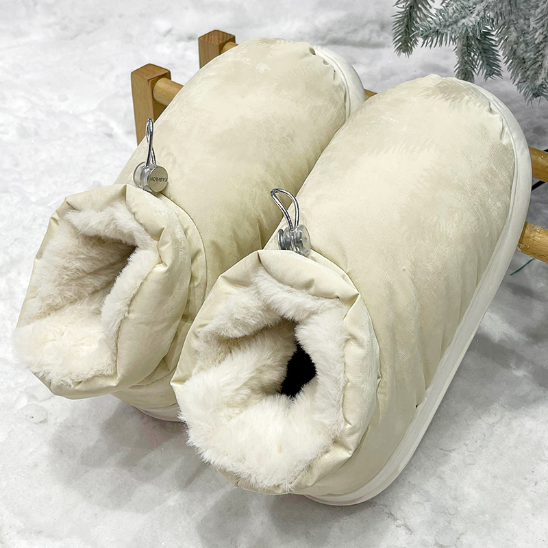 厚底棉拖鞋冬季女外穿包跟防滑室内加绒软底家居家用保暖棉鞋男天