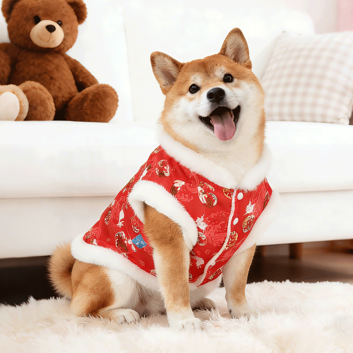 宠物狗狗冬季新年战袍过年喜庆唐装保暖马甲柴犬柯基2026新款棉衣,淘宝优惠券,粉丝福利购,淘宝优惠卷