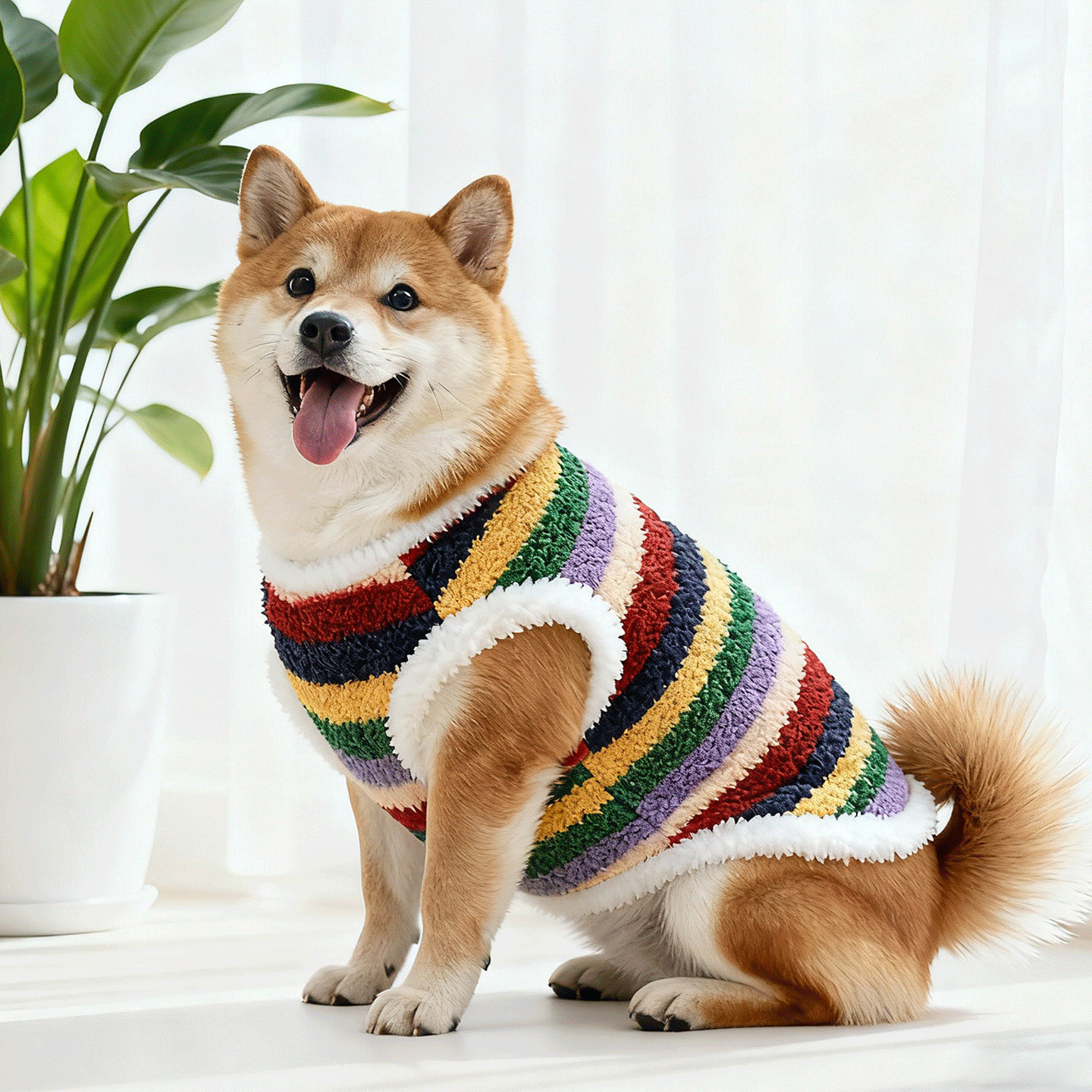 宠物狗狗衣服红色新年背心冬季秋冬保暖中型犬柴犬柯基睡衣马甲冬,淘宝优惠券,粉丝福利购,淘宝优惠卷