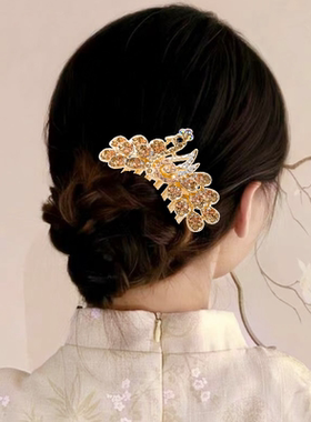 喜婆婆盘发头饰发夹插梳发梳妈妈