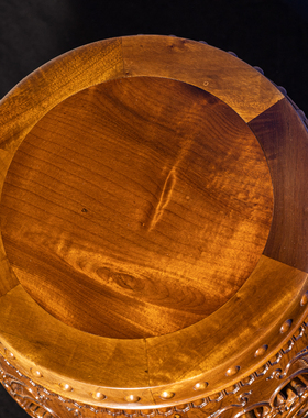 金丝楠木圆古凳实木换鞋凳明清绣墩中式古筝凳镂空雕刻实木凳