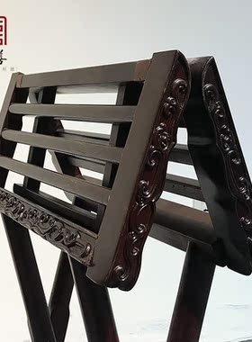 黑酸枝折叠小凳子儿童板凳成人实木马扎凳省空间便携家用折叠凳