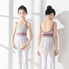 Dance clothing for children and girls body embroidered lace suspenders summer art test Chinese dance one-piece ballet ethnic practice clothing