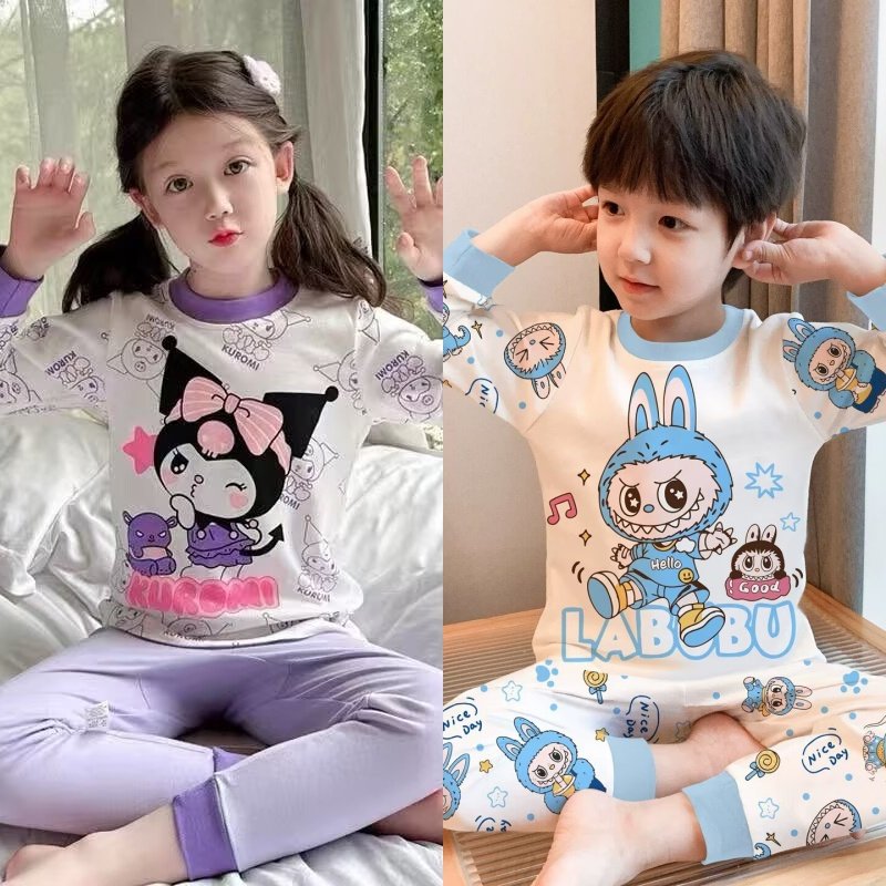 拉布布女童纯棉内衣套装2025新款宝宝秋衣秋裤春秋女孩儿童家居服,淘宝优惠券,粉丝福利购,淘宝优惠卷