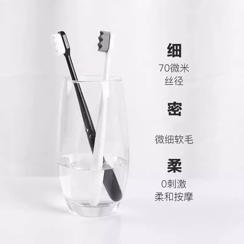 Soft postpartum toothbrush for young mother