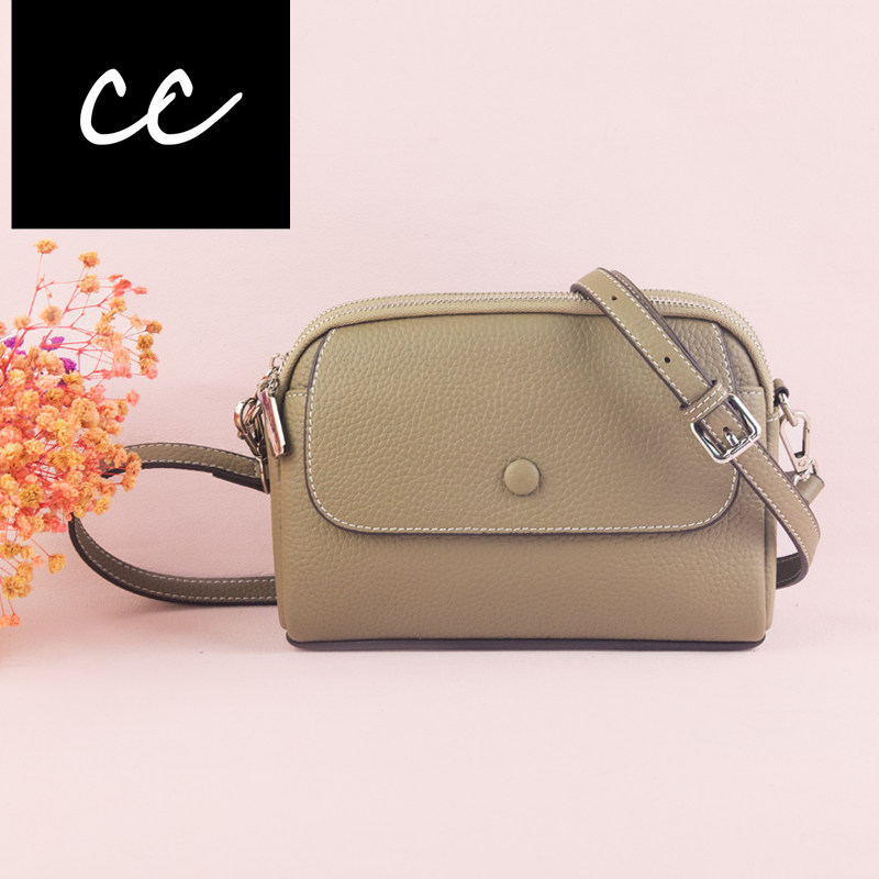 CC新款女士真皮包小方包纯色时尚简约轻奢斜跨单肩包包2515,淘宝优惠券,粉丝福利购,淘宝优惠卷