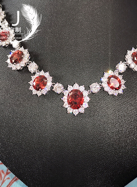 项链耳环晚宴两件套超闪礼服配饰