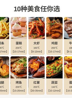 摩动可视空气炸锅家用电炸锅多功能一体6L大容量智能薯条机电烤箱