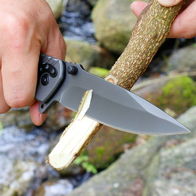 Small knife outdoor bodyproof folding knife high hardness folding knife multifunctional mountaineering camping barbecue tool portable fruit knife