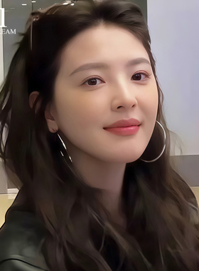 925纯银针素圈大圆圈耳环女