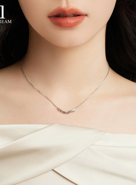 高级感转运珠银项链女款