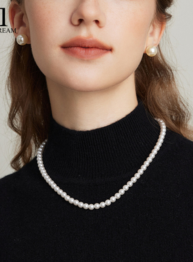 正圆施家珍珠项链女高级感