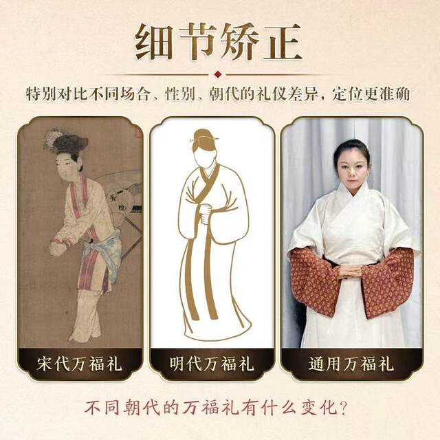 Traditional Chinese etiquette: bowing ceremony, cross-hand ceremony, solemn ceremony, Wanfu ceremony. More than 100 pictures immersively dismantle and reproduce traditional etiquette.