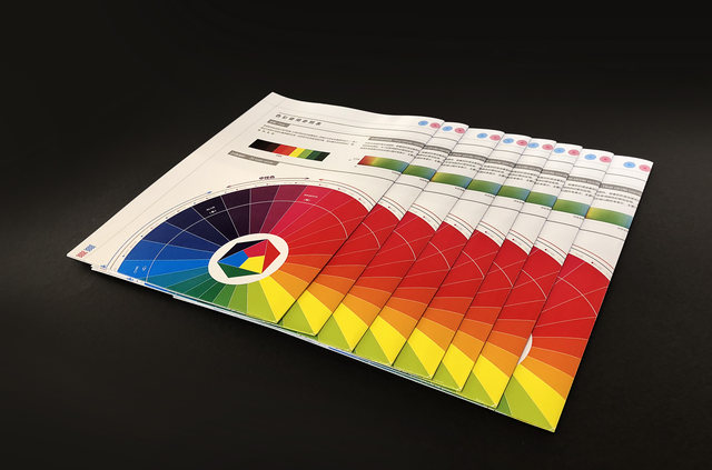 Font size and color usage reference table and reference materials