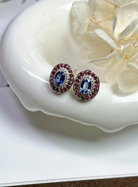 925银耳钉星赞亮眼百搭撞色设计