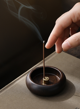 黑檀木多孔线香炉檀香香薰炉
