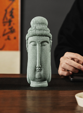 青砂石国潮风家居茶宠摆件