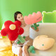 Cute red flower pillow for girls to sleep on, super soft